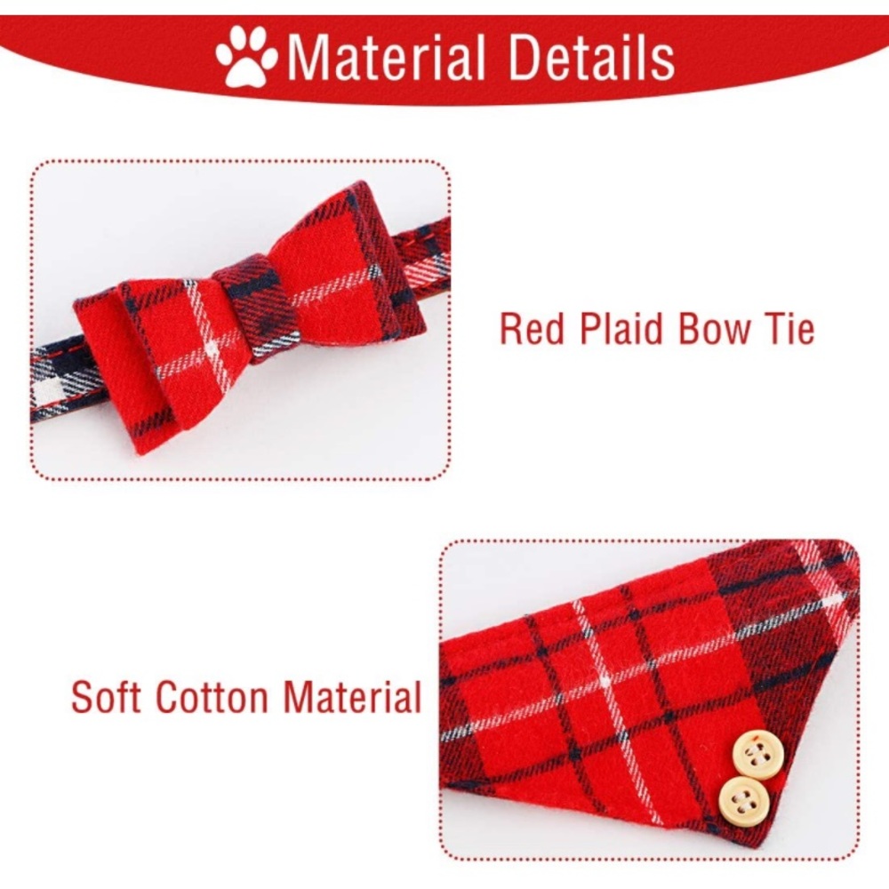 Bow Tie Dog Collar and Leash Set,3 PCS - Picture 3 of 8